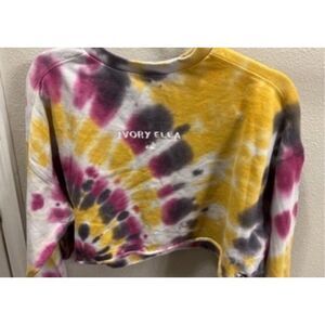 Womens ivory Ella cropped crewneck‎